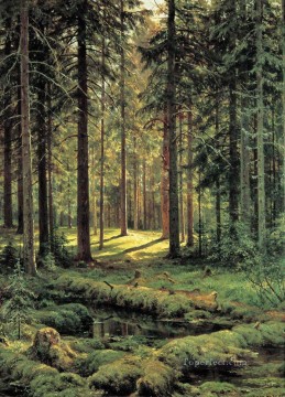 Iván Ivánovich Shishkin Painting - Bosque de coníferas día soleado 1895 paisaje clásico Ivan Ivanovich
